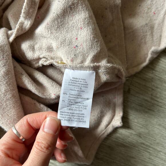 J. Crew Dusty Pink Speckled 100% Cotton Flannel Button Down Shirt Size Small - Picture 8 of 9